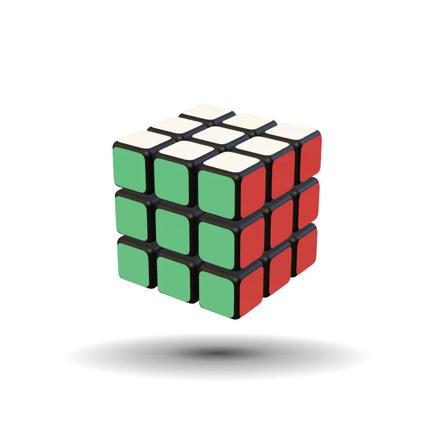 Le 3×3 résolu par la solution Huge.